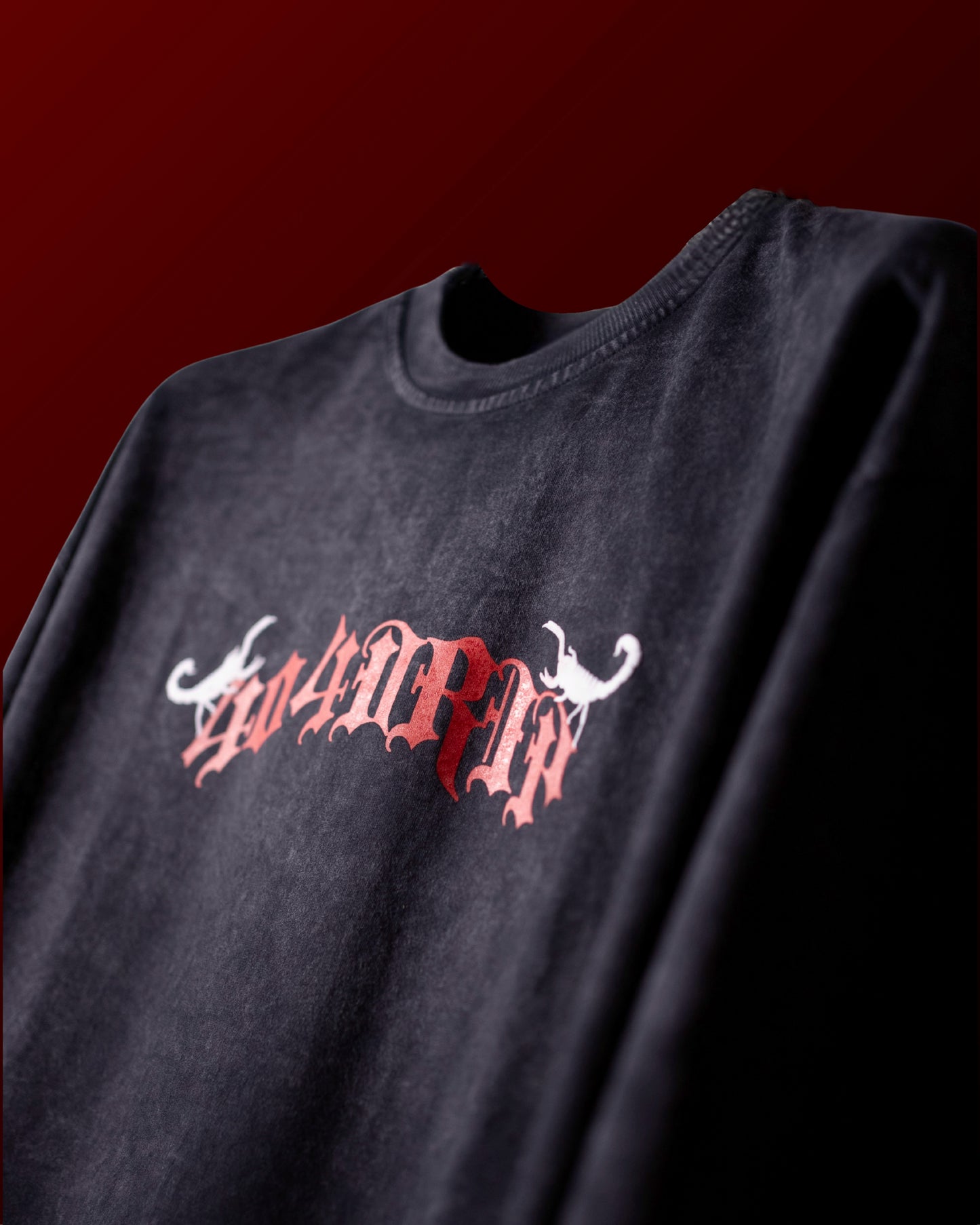 Blood Wolf” Acid Wash Tee