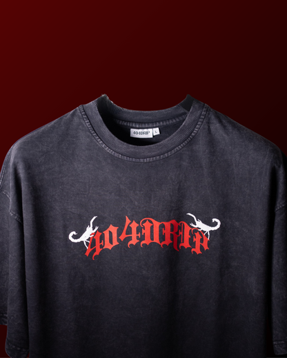 Blood Wolf” Acid Wash Tee