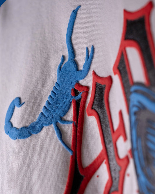 Blood Wolf” Oversized Tee – White Edition